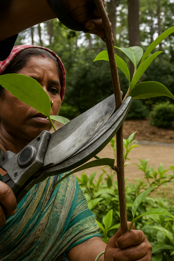More Than a Cut: Mastering Prune Management for a Healthier, Higher-Yielding Garden 20250802 1812 tea tree pruning remix 01k1nb244tfvcth3zh0d0rkz86